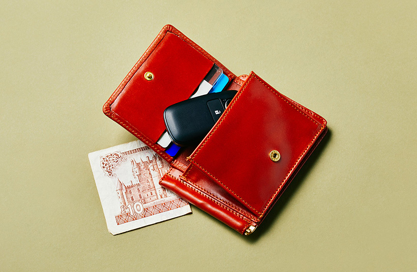 MONEY CLIP WITH COIN POCKET マネークリップコインポケット 鍵なしでお金をと交通カードを使用した場合の画像